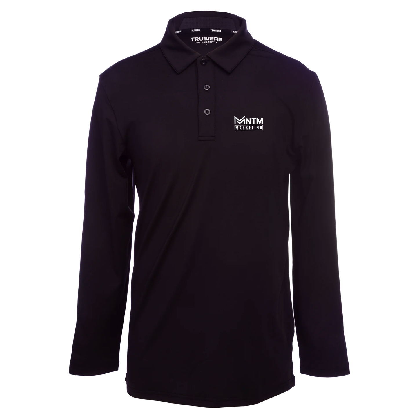 Premium Crest 2.0 Black Long Sleeve Polo